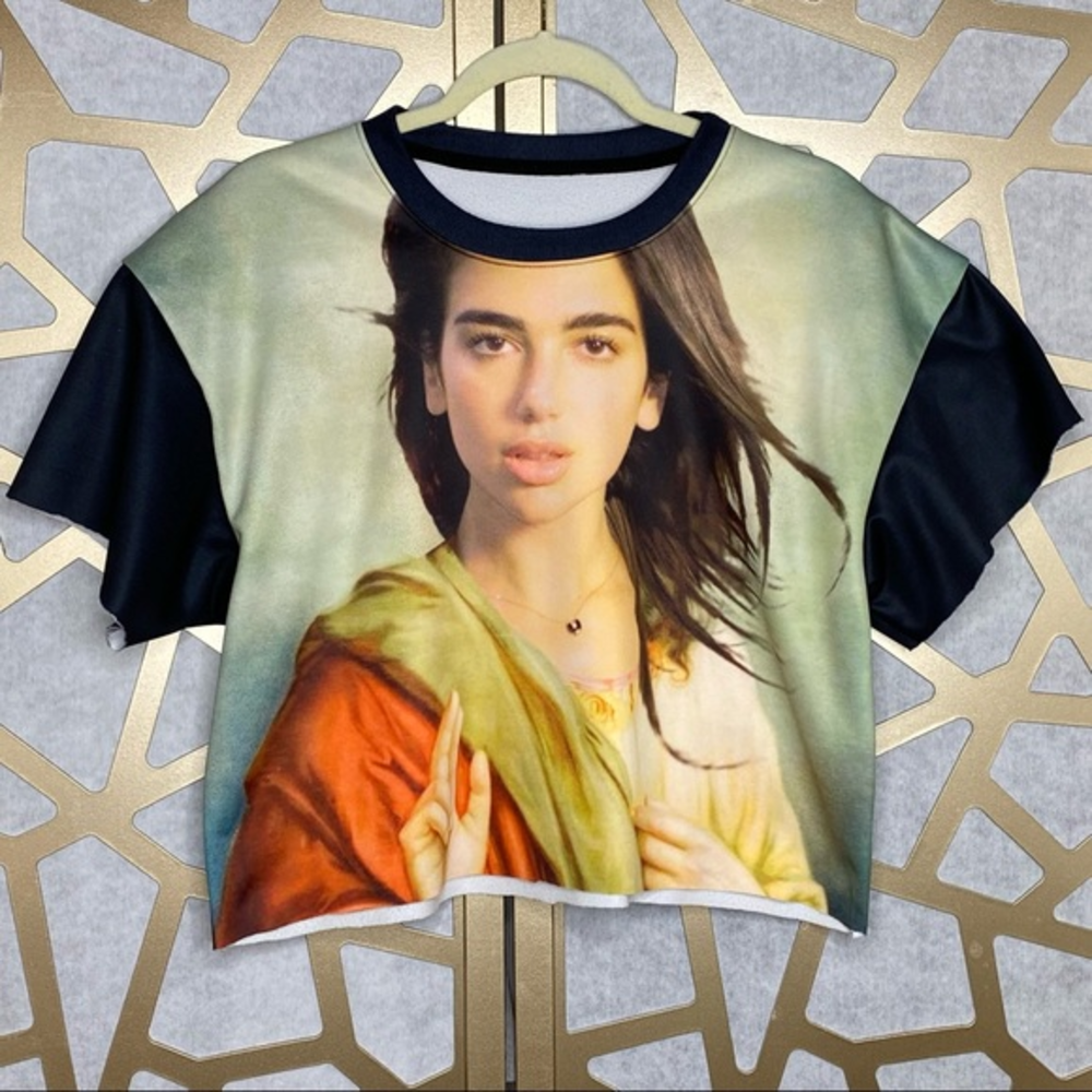 Dua Lipa Jesus Crop‎ Top